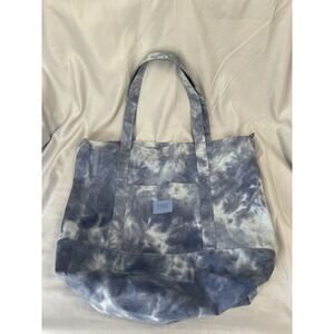 Victoria's Secret PINK Tote Bag‎ Blue Tie Dye Canvas Tote
